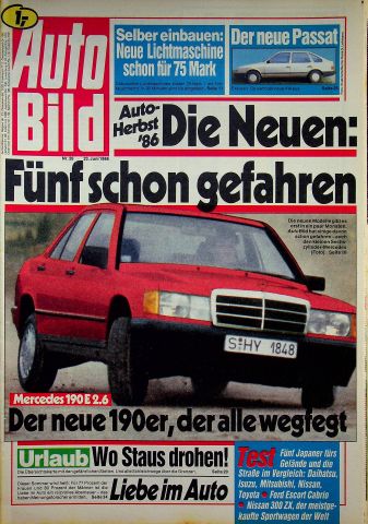 Deckblatt Auto Bild (26/1986)